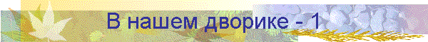В нашем дворике - 1
