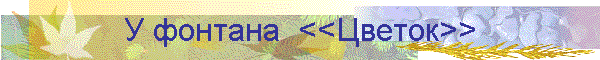 У фонтана  <<Цветок>>